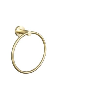 Imagem de Conjunto de banheiro de aço inoxidável escovado - saboneteira, toalheiro - kit de ferragens, anel de toalha A