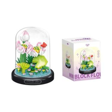 Imagem de Buquê De Rosas Vermelhas Decoração De Mesa Bonsai Romântico Diy Blocos