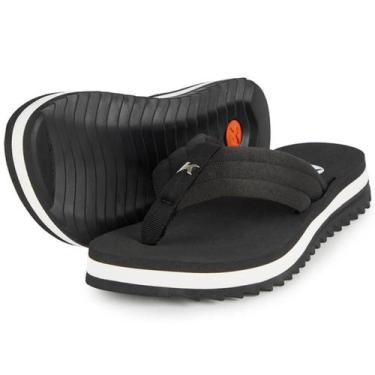 Imagem de Chinelo Kenner Kyra Pro Comfy Feminino - Preto e Branco, 35