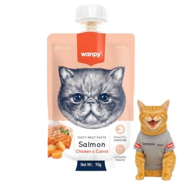 Imagem de Petisco para Gatos Wanpy Sachê Creamy Cremoso Frango e Cenoura 90g Alta Proteína, Natural, Enriquecido com Vitaminas e Taurina