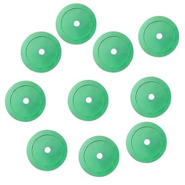 Imagem de YIJU 10 Peças de Cones Planos, Marcadores de Pontos de Treinamento Duráveis Antiderrapantes para Treinadores de Karatê Basquete Futebol, Verde