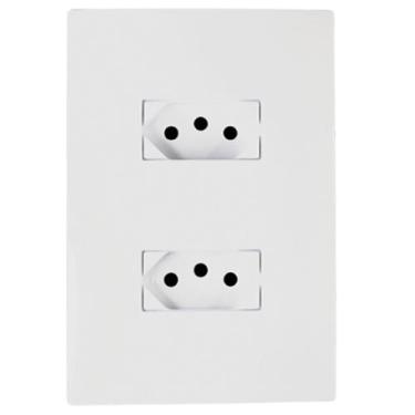 Imagem de Conjunto Tomada Dupla 10A 2p+T 4x2 Monobloco i9 94120 Ilumi