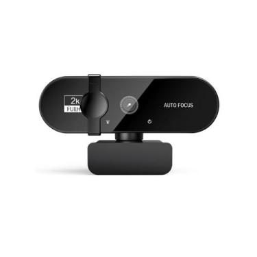 Imagem de Webcam Usb 2k Hd Auto Focus C/ Microfone Para Laptop Desktop - Preto