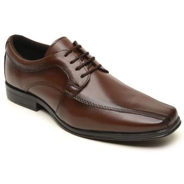 Imagem de Sapato Social Sport Fino Masculino Couro Marrom Confort - BR2, 39, Mar