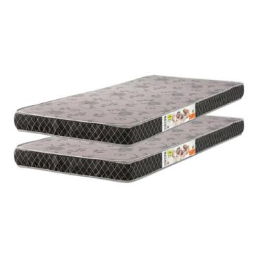 Imagem de Kit De 2 Colchão De Solteiro Espuma D20 Celiflex 88x188x12
