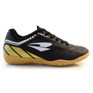 Imagem de Chuteira indoor dray infantil, Pto, Dourado, 34