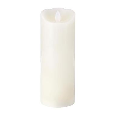 Imagem de Mikasa Velas realistas de cera sem chama, velas brancas requintadas para casamento, decorações de Natal e todos os dias, 7 x 20 cm