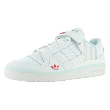 Imagem de adidas Tênis masculino Forum Low, Calçado branco/branco fantasma/quase azul/branco limpo, 44