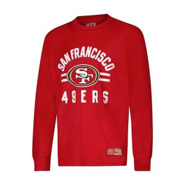 Imagem de Ultra Game Camiseta NFL Boys Super Soft Supreme manga comprida, San Francisco 49ers, cor do time, 14-16