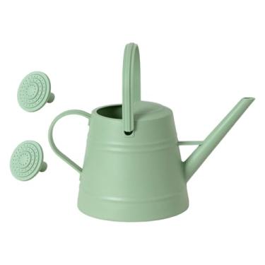 Imagem de WeiLaiKeQi Regador de 1 galão para plantas de interior, portátil, prático, espesso, multiuso, bico longo com aspersor de água, Verde