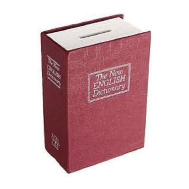 Imagem de Cofre Livro De Segurança Camuflado Dicionario Com 2 Chaves Pequeno Porta Joias E Dinheiro Mini Luxo