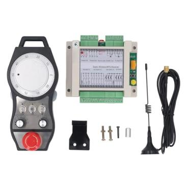 Imagem de Controle sem fio CNC Volante 6 Eixos 60m Faixa 10DBM Poder MPG Porto Mão Controle para Máquinas CNC ABS PC Liga Construção