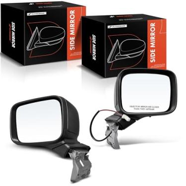 Imagem de A-Premium Par (2) Espelho retrovisor manual do lado do motorista e do passageiro - compatível com Jeep Renegade 2015 2016 2017 2018 2019 - Espelho retrovisor externo externo preto dobrável manual não