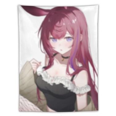 Imagem de LIEGBMEU Tapeçaria de biquíni sexy anime menina 152.4 cm x 203.2 cm interior exterior parede colcha arte decoração de tapeçaria caprichosa, AF171