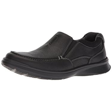 Imagem de Clarks Mocassim masculino Cotrell Free, Couro oleoso preto, 39
