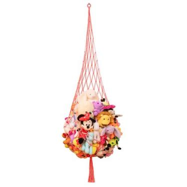 Imagem de Expositor de brinquedos de pelúcia Stuffed Animal Net Hammock Macramé 