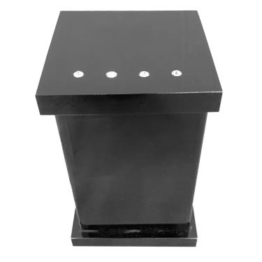 Imagem de Porta Algodão ou Porta Cotonetes em Acrílico Com Strass Preto 