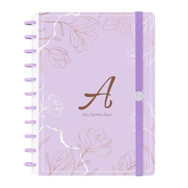 Imagem de Caderno de Disco Inteligente Personalizado Iscool Sunny Flower Lilás G
