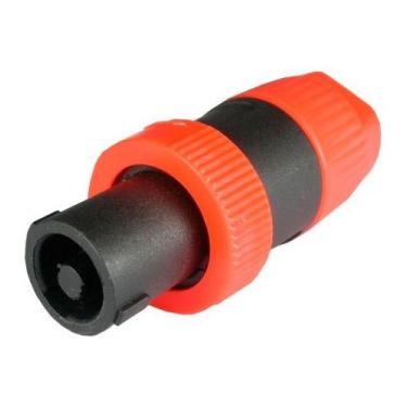 Imagem de Conector Speakon 4 Polos Macho De Linha Laranja Profissional - STORM