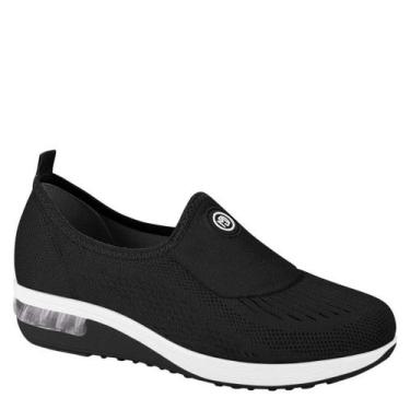 Imagem de Tênis Feminino Slip On Modare Sem Cadarço Anabela, Preto, 35