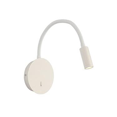 Imagem de Lâmpada de parede moderna para leitura de cabeceira, arandela de parede com fio com interruptor, luminária de cabeceira de LED, luzes de parede de pescoço de ganso flexíveis para quarto, escritório