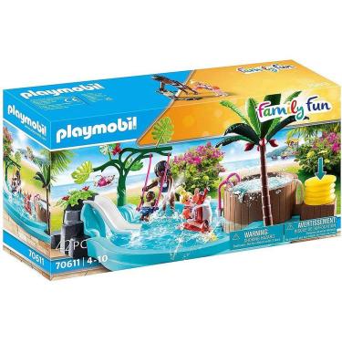 Imagem de Playmobil - Piscina Infantil Com Toboágua - Family Fun - 70611