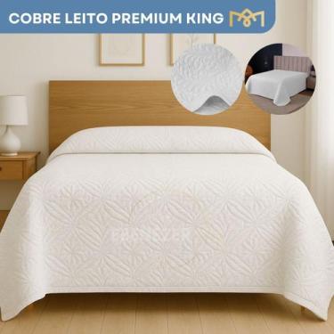 Imagem de Cobre Leito King Padrão Slim Matelado Antiácaro Antialérgico Bordado E