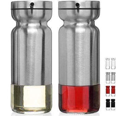 Imagem de CHEFVANTAGE Conjunto de dispensador de azeite e vinagre com garrafa de vidro elegante e design livre de gotejamento - PARENT, Louças, Stainless Steel P20