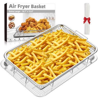Imagem de Cesta de fritadeira Air Fryer THORSES Extra Large 18,8 x 12,8 com conj