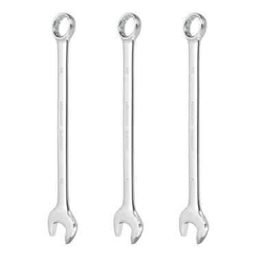 Imagem de HARFINGTON 3 peças chave de combinação 24 mm caixa métrica de 12 pontos e chave inglesa de extremidade dupla CR-V de extremidade aberta para reparo de máquinas automotivas de móveis de tubulação DIY