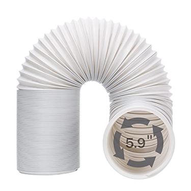 Imagem de Kxuhivc Mangueira de exaustão portátil de ar condicionado, 14 cm de diâmetro e comprimento de até 192 cm, rosca universal anti-horário para muitos condicionadores de ar portáteis