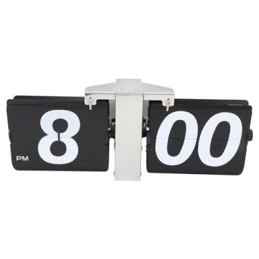 Imagem de Generic Relógio Flip, Aço Inoxidável e Pvc Desktop Mecânica Clock Bateria de 12 Horas para o Escritório (Preto)
