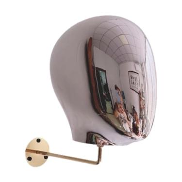 Imagem de Ysyqkn Suporte de Parede para Exibição de Perucas E Cabeças de Manequim, Suporte Estável para Perucas, Cabideiro para Chapéus, Suporte para Exposição de Chap
