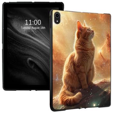 Imagem de Capa para iPad 10 2022 de 10,9 polegadas, gato laranja fofo