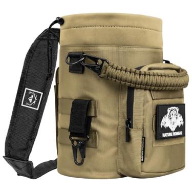 Imagem de NATURE PIONEOR Bolsa tática para garrafa de água 32 64 3,628 g, bolsa tática multifuncional para garrafa de água com alça de ombro ajustável, suporte de alça Molle de meio galão
