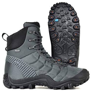 Imagem de XPETI Crest EVO Bota masculina à prova d'água para trilhas, montanhismo, inverno, caminhada, Cinza, 7.5