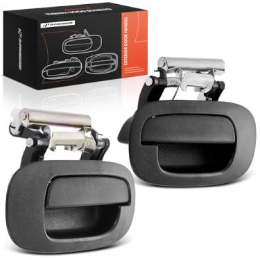 Imagem de A-Premium Maçanetas externas externas compatíveis com Dodge Durango 1998-2002, Dakota 2000-2001, preto texturizado, lado do motorista traseiro e do passageiro