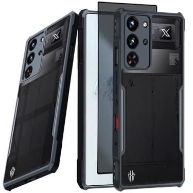 Imagem de Guizzcg Capa para ZTE Nubia Red Magic 10 Pro/10 Pro+/10S Pro/10S Pro + Capa de TPU macio + Airbags de grau militar traseiro de acrílico proteção contra quedas à prova de choque [1 protetor de tela