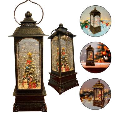 Imagem de Luminária Globo Neve Musical Natalino Boneco Neve E Árvore