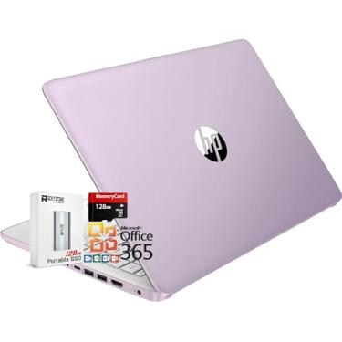 Imagem de HP Laptop HD fino e leve de 14 polegadas, processador Intel N150 (Beat N4120), 8 GB de RAM, 256 GB de armazenamento (128 GB UFC + 128 GB MicroSD), Office 365, Copilot AI, WiFi 6, BT 5.4, HDMI, W/128