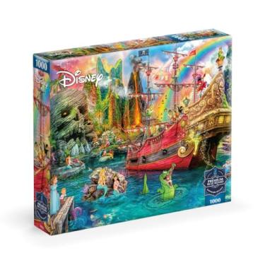 Imagem de Ceaco – Sapphire Select – Disney – Aimee Stewart – Peter Pan Mermaid Lagoon – Quebra-cabeça de 1000 peças – desafiador e divertido – quadro de quebra-cabeça com fundo azul – caixa de exibição para