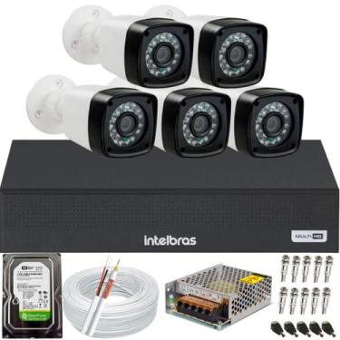 Imagem de Kit 5 Câmeras de segurança 1080p Dvr Mhdx 8ch Multi Hd - Intelbras