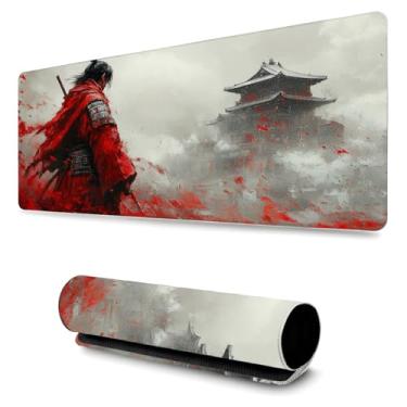 Imagem de Mouse Pad Gamer Profissional Confortável Antiderrapante Escritório e Games 90x40cm Diversas Estampas Samurais (Samurai | 14)