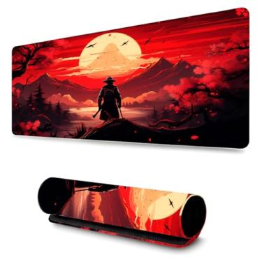 Imagem de Mouse Pad Gamer Profissional Confortável Antiderrapante Escritório e Games 90x40cm Diversas Estampas Samurais (Samurai | 12)