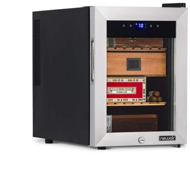 Imagem de Umidor Elétrico NewAir Wineador | Capacidade para 250 Charutos | Cooler de Aço Inox com Função de Aquecimento e Resfriamento 12-23°C