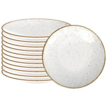 Imagem de Prato Sobremesa Rústico Marrom 21cm Tramontina