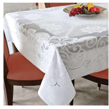 Imagem de Toalha De Mesa Quadrada 8 Lugares De Renda - Beija Flor