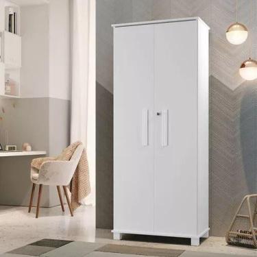 Imagem de Armário Multiuso 2 portas com chave DALLAS BRANCA - FENIX