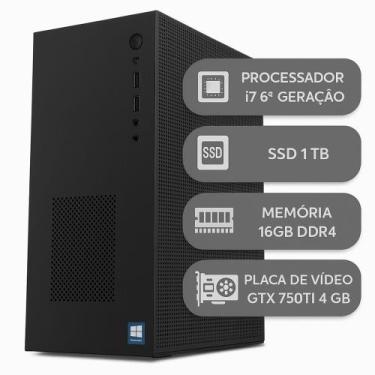 Imagem de Computador Completo i7 6 geracao 16gb, GTX 750TI 4GB, SSD 1TB, Windows