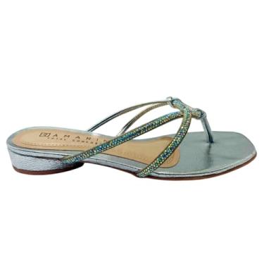 Imagem de Rasteirinha Feminina Ramarim 2423206 Bico Quadrado (PRATA, BR, Adulto, Numérico, 38)